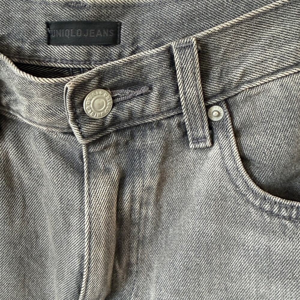 UNIQLO High Rise Wide Leg Gray Jeans Size 27 - Picture 2 of 5
